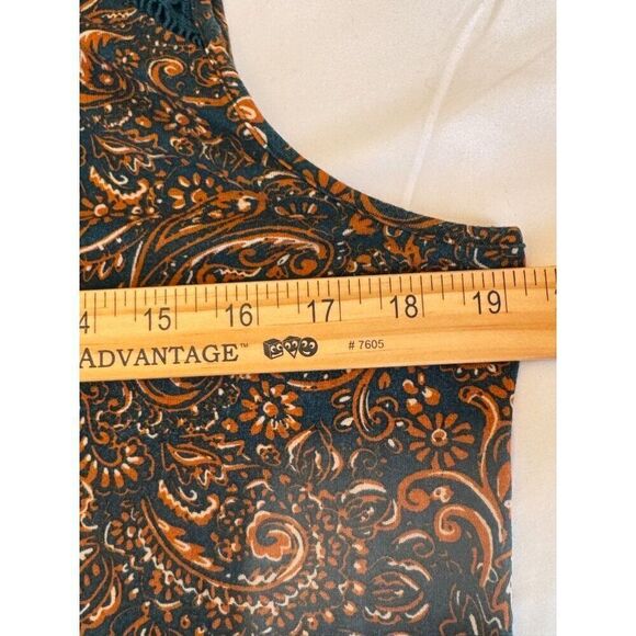 Anthropologie Daniel Rainn Boho Paisley Sleeveless Top Sz M EUC Summer Vibes - Picture 7 of 8